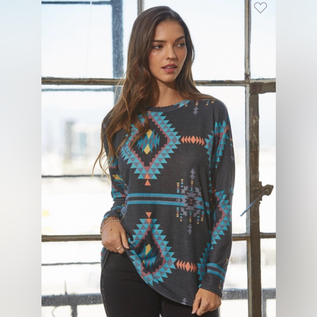 Azure Aztec Pullover